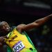 TOPSHOTS
Jamaica's Usain Bolt celebrates after winning the men's 100m final at the athletics event during the London 2012 Olympic Games on August 5, 2012 in London.     AFP PHOTO / OLIVIER MORINOLIVIER MORIN/AFP/GettyImages